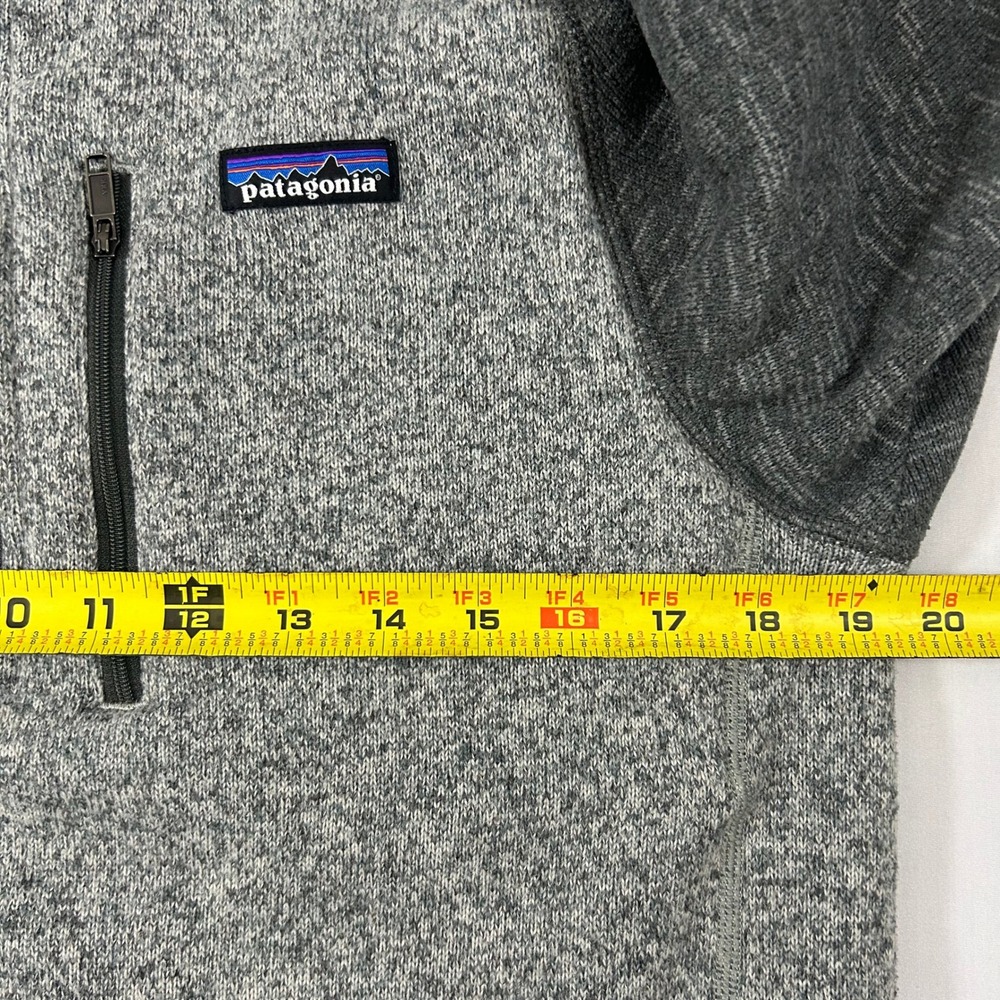 Patagonia Better Sweater Mens Small Grey Nickel 1/4 Zip Fleece Pullover Jacket - Picture 6 of 8